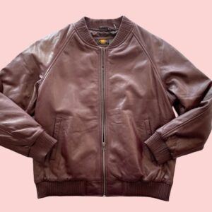 Brick Butter Baseball Leather Jacket