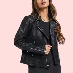 Faux Leather Jacket Womens