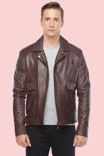 Genuine Leather Jacket Mens - AirBorne Jacket