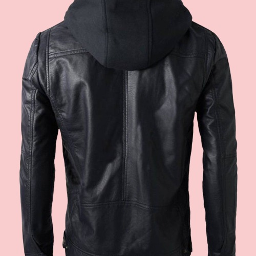 Leather Jacket With Hood - AirBorne Jacket