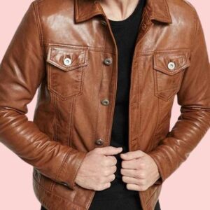 Men Brown Leather Jacket