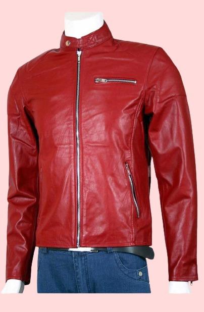 Red Leather Jacket Mens