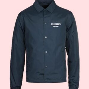 War Crime Proscecutor Navy Blue Coach Jacket