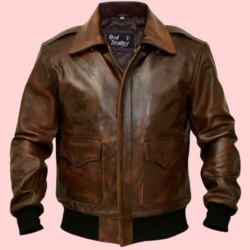 Leather Jacket Outfit Men - AirBorne Jacket