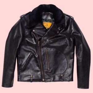 Leather Jacket With Fur Collar