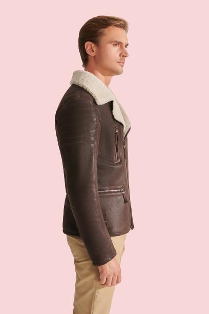 Leather Sherpa Jacket Airborne Jacket 5065