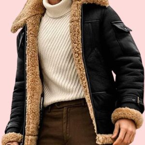 Sherpa Lined Leather Jacket