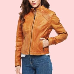Tan Leather Jacket Womens