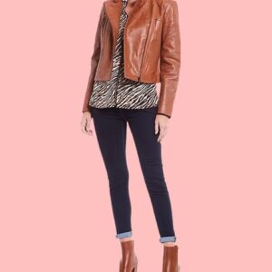 Women's Leather Moto Jacket