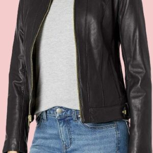 Cole Haan Leather Jacket Womens