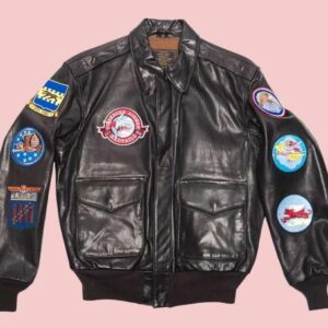 Leather Jacket With Patches