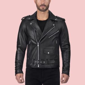 Mens Leather Motorcycle Jacket