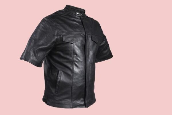 Short Sleeve Leather Jacket