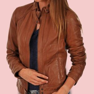 Women Brown Leather Jacket