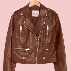 Womens Faux Leather Moto Jacket