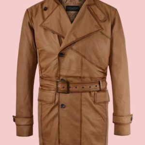 Long Faux Leather Jacket