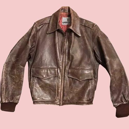 Vintage Brown Leather Jacket - AirBorne Jacket