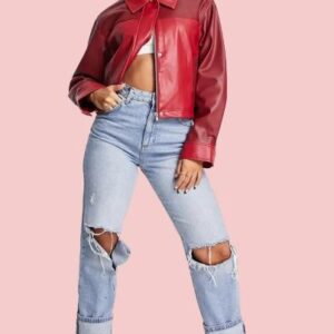 Womens Red Leather Jacket