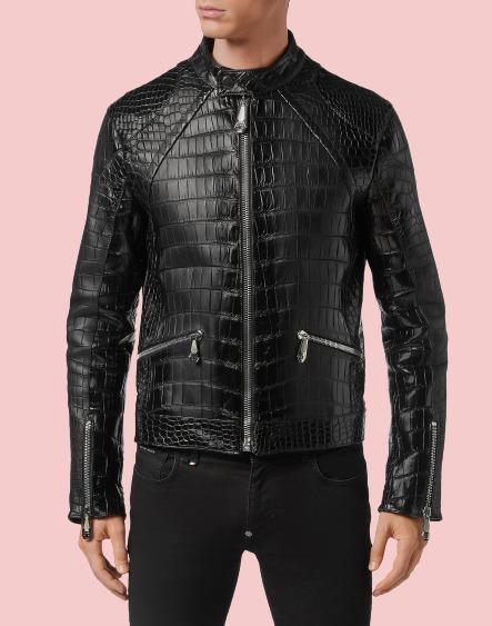 Crocodile Leather Jacket - AirBorne Jacket