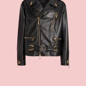 Leather Jacket Gold Hardware