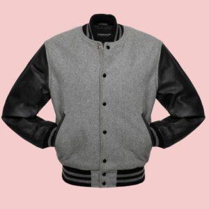 Leather Varsity Jacket Mens