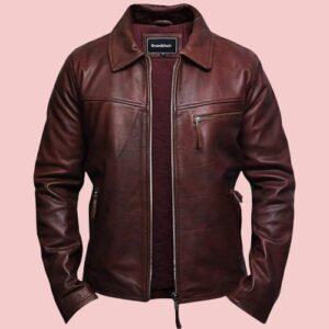 Mens Leather Racer Jacket