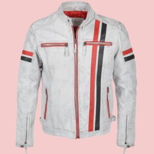 White Motorcycle Leather Jacket