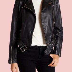 Womens Black Faux Leather Jacket