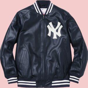 Yankees Leather Varsity Jacket
