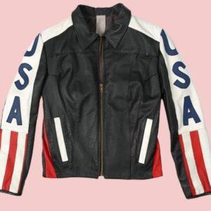 American Flag Leather Jacket