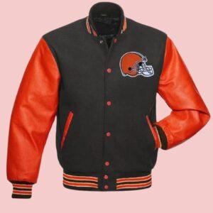 Cleveland Browns Grey And Orange Jacket