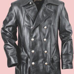 Double Breasted Leather Jacket