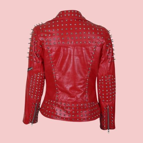 Leather Jacket With Spikes - AirBorne Jacket