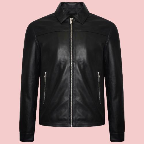 Leather Trucker Jacket Mens - AirBorne Jacket