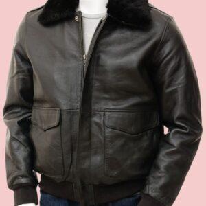 Mens Leather Flight Jacket