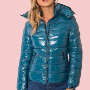 Patent Leather Puffer Jacket