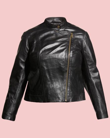 Plus Size Leather Motorcycle Jacket - AirBorne Jacket