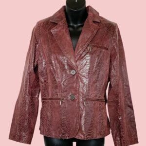 Snakeskin Leather Jacket