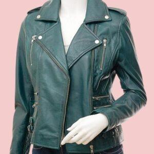 Teal Leather Jacket