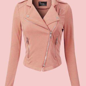 Womens Pink Leather Jacket