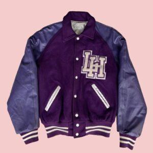 1970s LH Vintage Purple Varsity Jacket