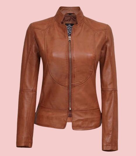 Brown Leather Jacket Women AirBorne Jacket   Brown Leather Jacket Women 