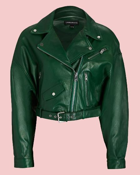 Dark Green Leather Jacket - AirBorne Jacket