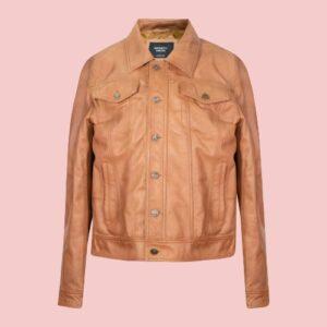 Mens Leather Trucker Jacket