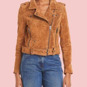 Suede Leather Jacket Womens