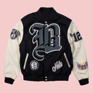 Brooklyn Nets Black Varsity Jacket