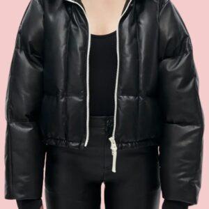 Clara Puffer Leather Jacket