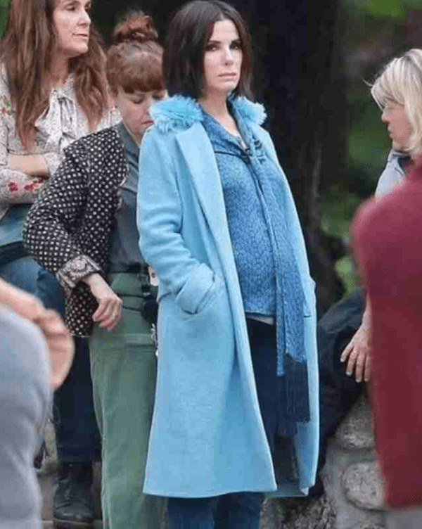 Sandra Bullock Blue Coat