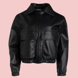 Tierra Vegan Bomber Leather Jacket