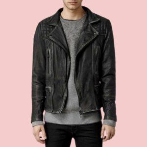 Allsaints Cargo Leather Biker Jacket